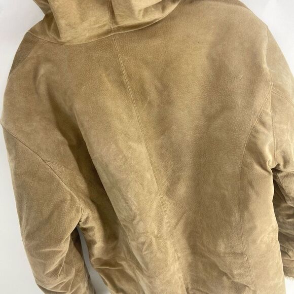 St. John's Bay Women's Washable Suede Faux Fur Lined Hooded Winter Jacket Large - Picture 5 of 8